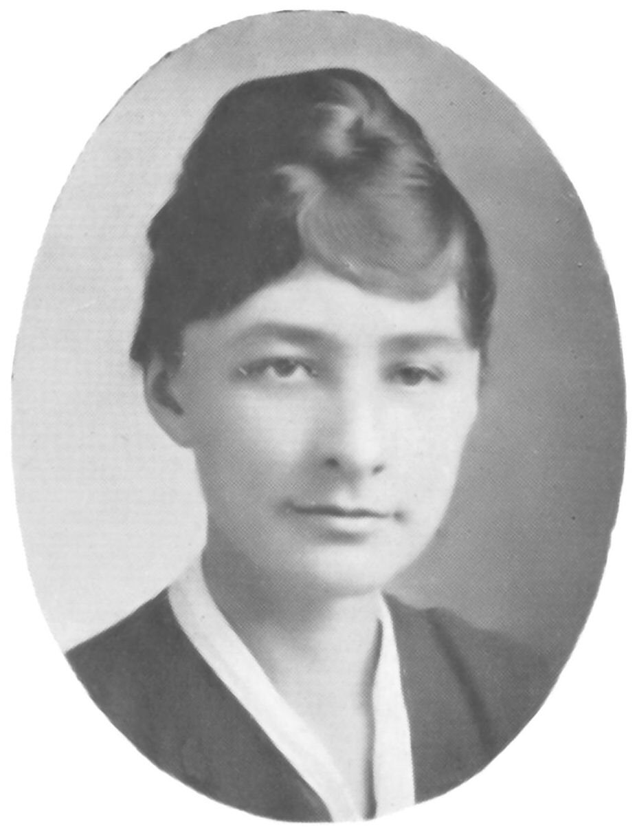 Image of Georgia O'Keeffe from the yearbook